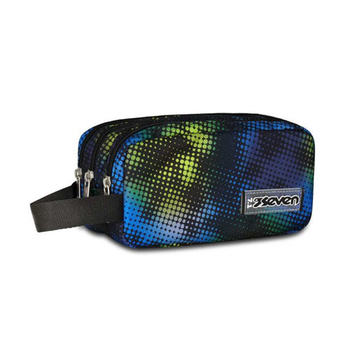 Picture of SEVEN FREETHINK 3 ZIPPER ACID GREEN PENCIL CASE